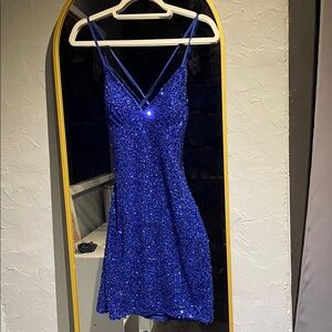 Aleta Royal Blue Sequin Homecoming Dress – Size 0 – Worn Once